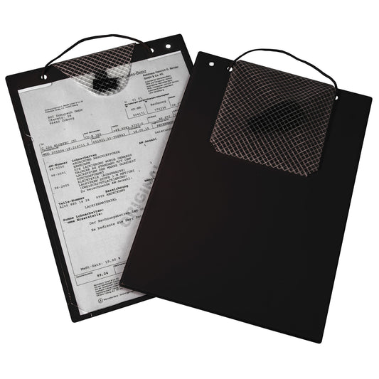 EICHNER Auftragstasche Turbo DIN A4 inkl. Schlüsselfach Pappe/PVC schwarz 10 St./Pack.