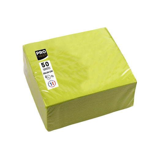 PROnappe Servietten 20 x 20 cm (B x L) kiwigrün 50 St./Pack.