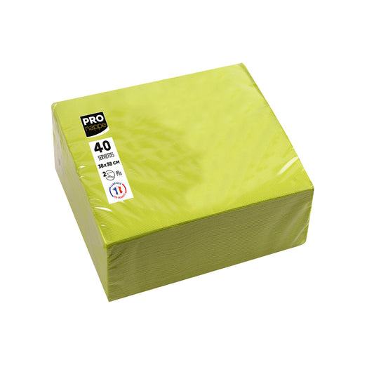 PROnappe Servietten 38 x 38 cm (B x L) kiwigrün 40 St./Pack.