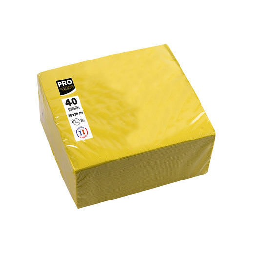PROnappe Servietten 38 x 38 cm (B x L) gelb 40 St./Pack.