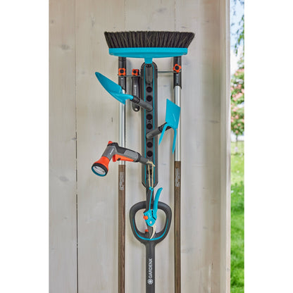 GARDENA Gerätehalter combisytem Flex GARDENA combisystem-Produkte- und Stiele 57,5 x 24,5 x 11,7 cm (B x H x T) 4 Greifer Kunststoff/Metall schwarz