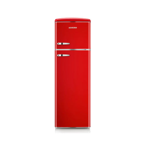 SEVERIN Kühl-Gefrierkombination Retro 55 x 166,5 x 57,5 cm (B x H x T) 194l 52l D rot