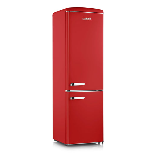 SEVERIN Kühl-Gefrierkombination Retro 55 x 181 x 61,5 cm (B x H x T) 181l 63l D rot
