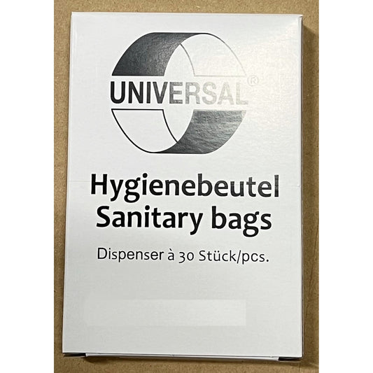 Hygienebeutel UNIVERSAL 8+7 x 25 cm (B x L) HD-Polyethylen 30 St./Pack.