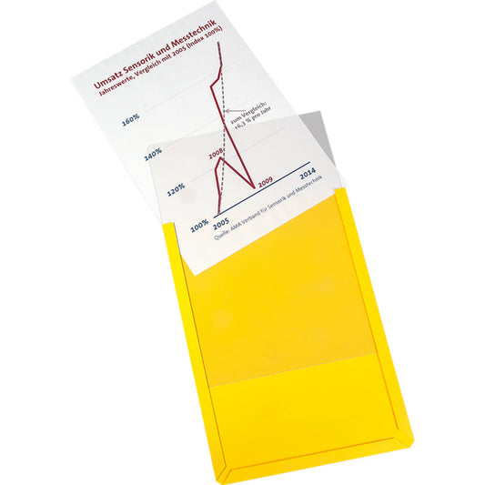 EICHNER Sichttasche DIN A4 Hart-PVC gelb 10 St./Pack.