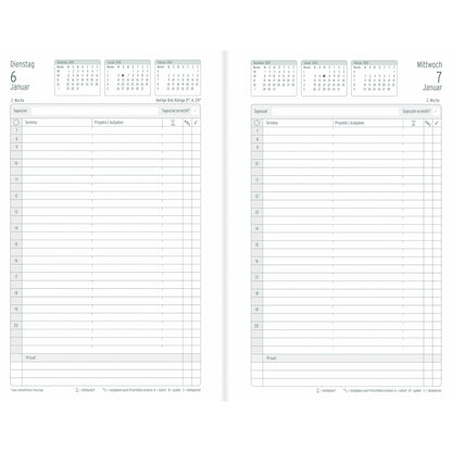 Chronoplan Buchkalender Black Edition 2026 DIN A5 1 Tag/1 Seite Karton, folienlaminiert schwarz
