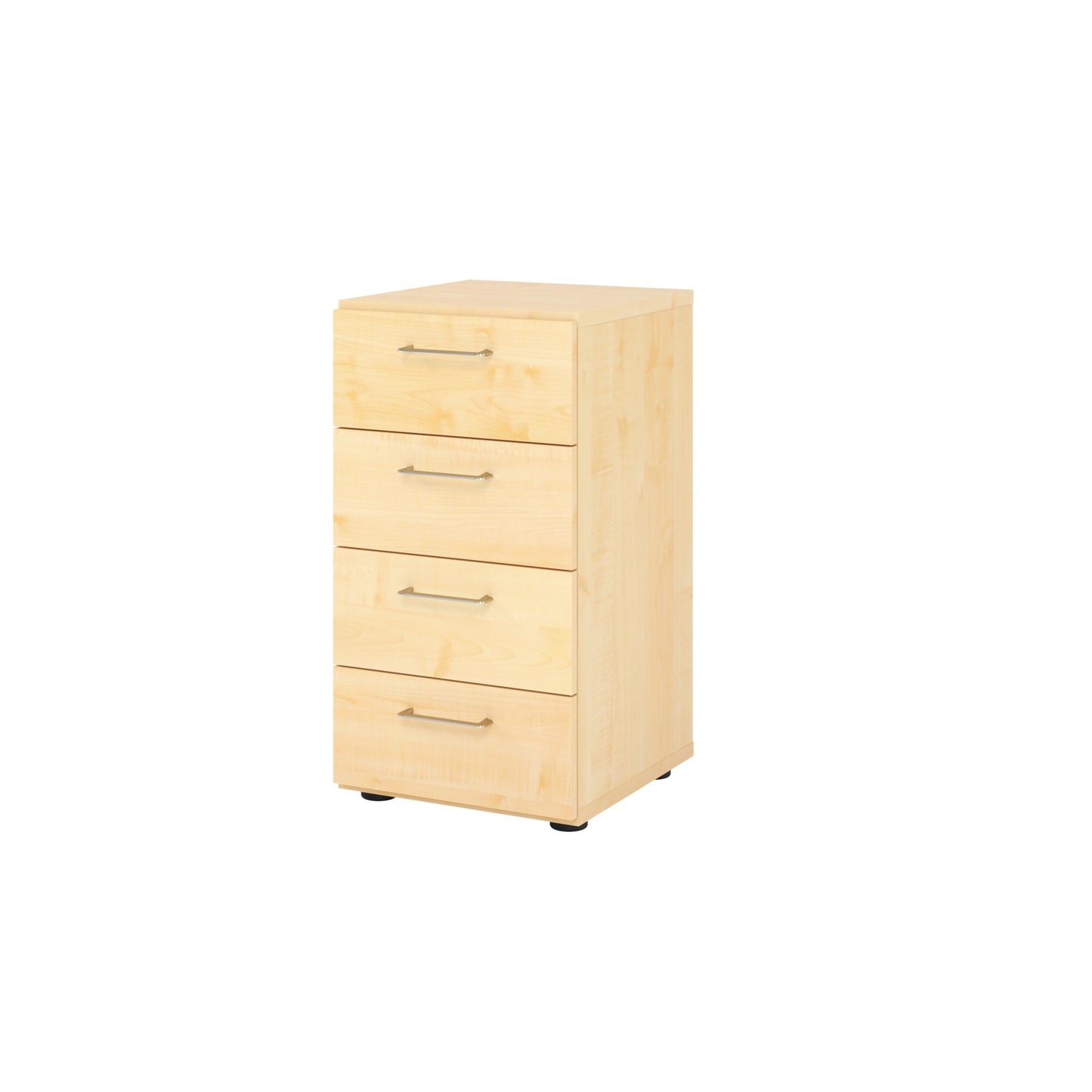 Hammerbacher Schubladenschrank V9 Advanced 400 x 748 x 417 mm (B x H x T) 4 Schubladen Spanplatten, folienummantelt Farbe der Front: ahorn Farbe des Korpus: ahorn