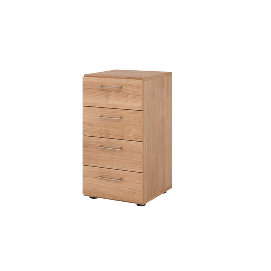 Hammerbacher Schubladenschrank V9 Advanced 400 x 748 x 417 mm (B x H x T) 4 Schubladen Spanplatten, folienummantelt Farbe der Front: nussbaum Farbe des Korpus: nussbaum