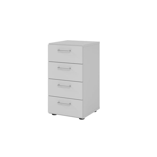 Hammerbacher Schubladenschrank V9 Advanced 400 x 748 x 417 mm (B x H x T) 4 Schubladen Spanplatten, folienummantelt Farbe der Front: grauu Farbe des Korpus: grau