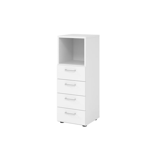 Hammerbacher Regalschrank V9 Advanced 400 x 1.100 x 417 mm (B x H x T) ohne Rollen Spanplatten, folienummantelt