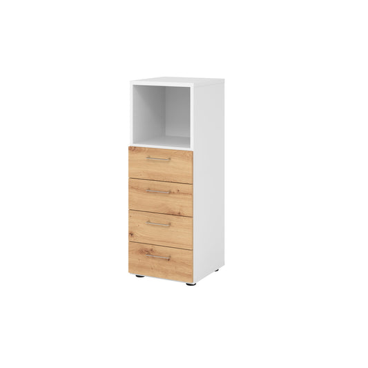 Hammerbacher Regalschrank V9 Advanced 400 x 1.100 x 417 mm (B x H x T) ohne Rollen Spanplatten, folienummantelt