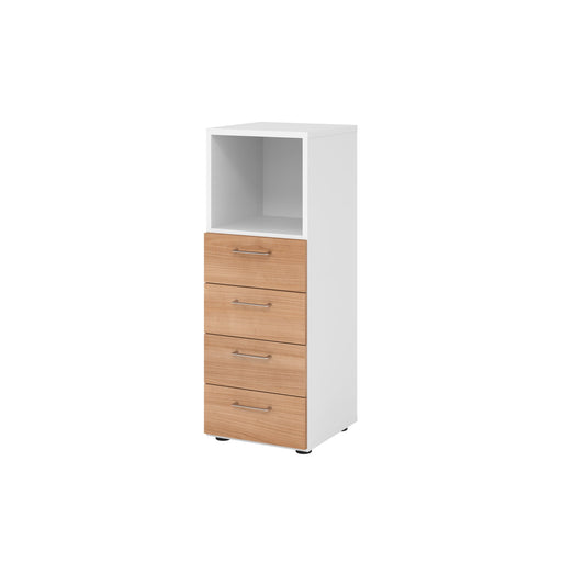 Hammerbacher Regalschrank V9 Advanced 400 x 1.100 x 417 mm (B x H x T) ohne Rollen Spanplatten, folienummantelt