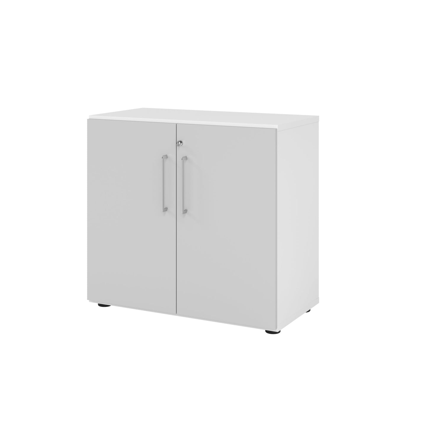 Hammerbacher Flügeltürenschrank V9 Advanced 80 x 748 x 417 mm (B x H x T) Spanplatten, folienummantelt Farbe der Front: grau Farbe des Korpus: weiß