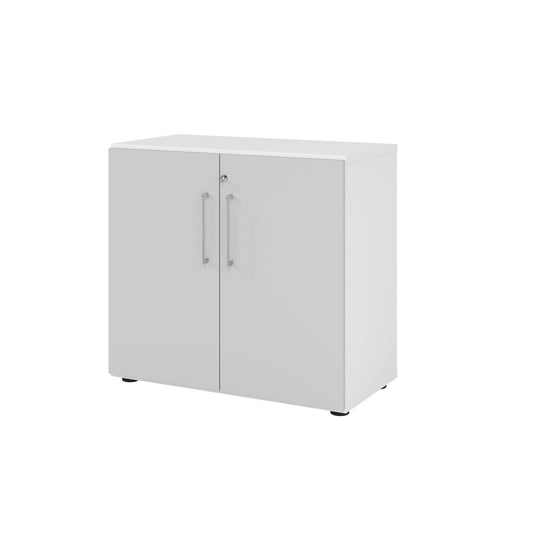 Hammerbacher Flügeltürenschrank V9 Advanced 80 x 748 x 417 mm (B x H x T) Spanplatten, folienummantelt Farbe der Front: grau Farbe des Korpus: weiß