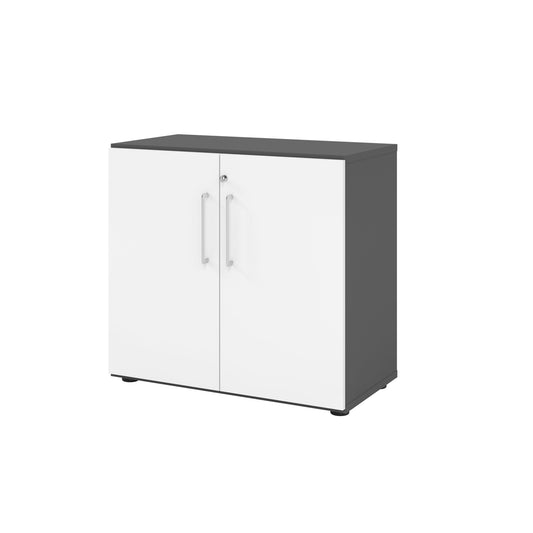 Hammerbacher Flügeltürenschrank V9 Advanced 80 x 748 x 417 mm (B x H x T) Spanplatten, folienummantelt Farbe der Front: weiß Farbe des Korpus: graphit