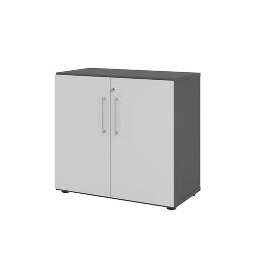 Hammerbacher Flügeltürenschrank V9 Advanced 80 x 748 x 417 mm (B x H x T) Spanplatten, folienummantelt Farbe der Front: grau Farbe des Korpus: graphit