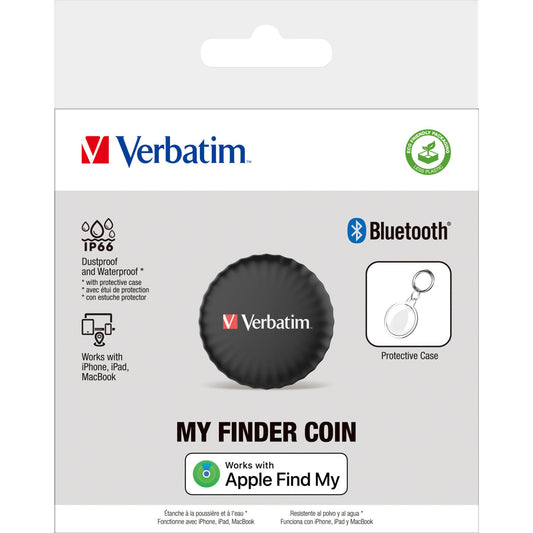 Verbatim Bluetooth-Tracker My Finder Coin Apple App "Wo ist?" 31,9 x 8 x 31,9 mm (B x H x T)