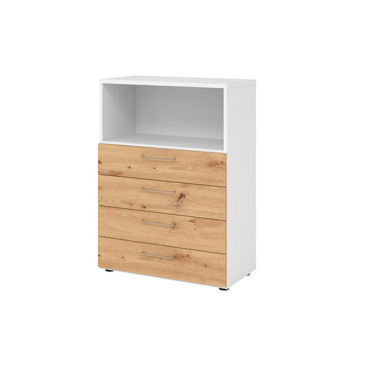 Hammerbacher Regalschrank V9 Advanced 800 x 1.100 x 417 mm (B x H x T) ohne Rollen Spanplatten, folienummantelt