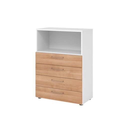 Hammerbacher Regalschrank V9 Advanced 800 x 1.100 x 417 mm (B x H x T) ohne Rollen Spanplatten, folienummantelt