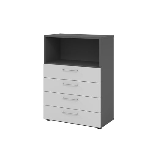 Hammerbacher Regalschrank V9 Advanced 800 x 1.100 x 417 mm (B x H x T) ohne Rollen Spanplatten, folienummantelt