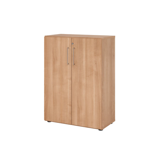 Hammerbacher Flügeltürenschrank V9 Advanced 800 x 1.100 x 417 mm (B x H xT) Spanplatten, folienummantelt Farbe der Front: nussbaum Farbe des Korpus: nussbaum