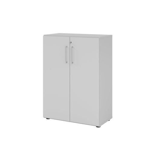 Hammerbacher Flügeltürenschrank V9 Advanced 800 x 1.100 x 417 mm (B x H xT) Spanplatten, folienummantelt Farbe der Front: grau Farbe des Korpus: grau