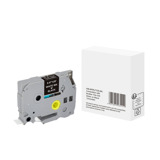 Schriftbandkassette Brother TZe-335 12 mm x 8 m (B x L) schwarz weiß