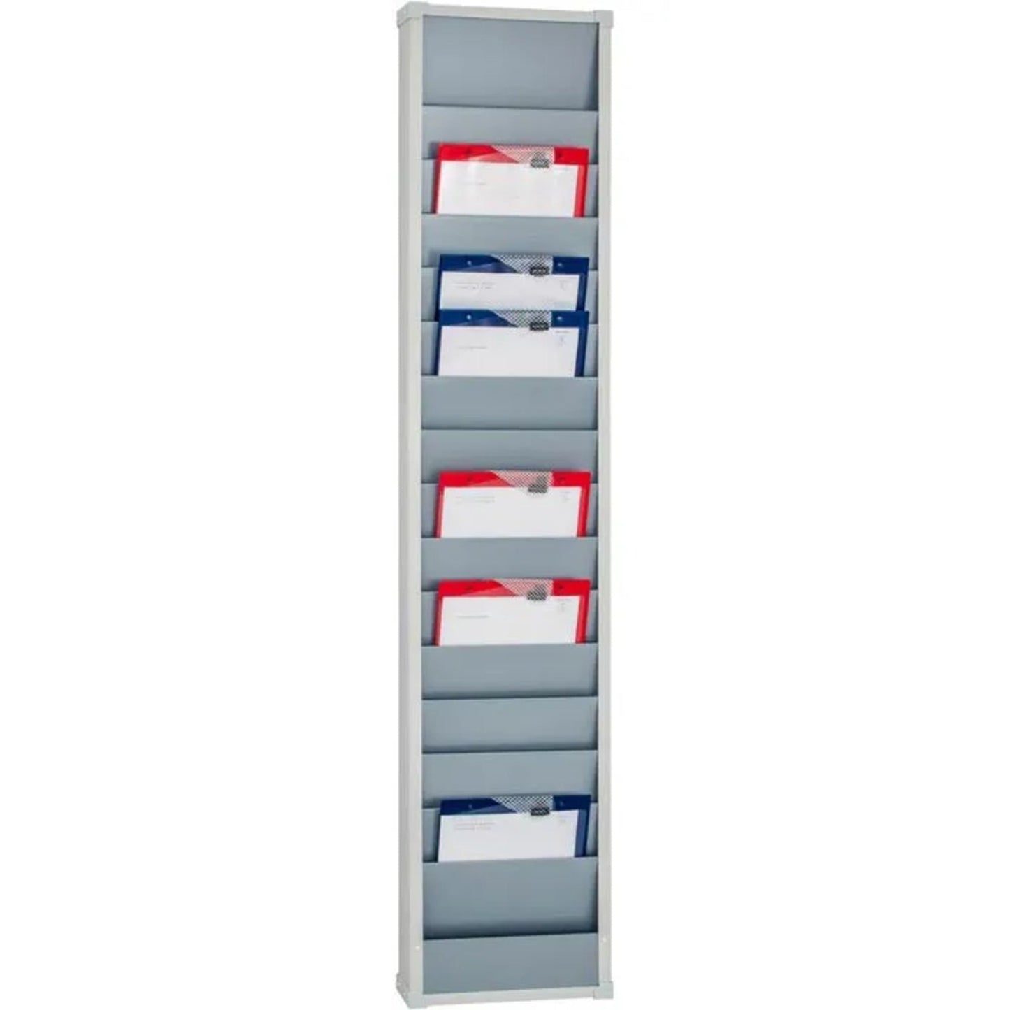 EICHNER Kartentafel 31,5 x 175 x 7,6 cm (B x H x T) DIN A4 15 Fächer Kunststoff weiß