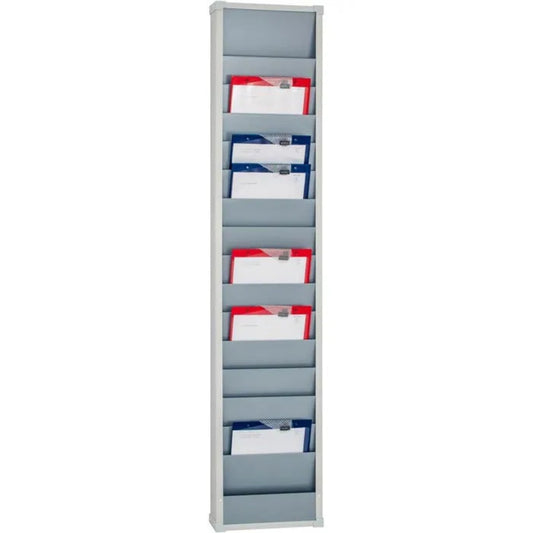 EICHNER Kartentafel 31,5 x 175 x 7,6 cm (B x H x T) DIN A4 15 Fächer Kunststoff weiß