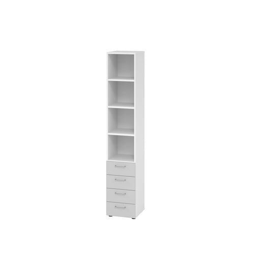 Hammerbacher Regalschrank V9 Advanced 400 x 2.156 x 417 mm (B x H x T) ohne Rollen Spanplatten, folienummantelt