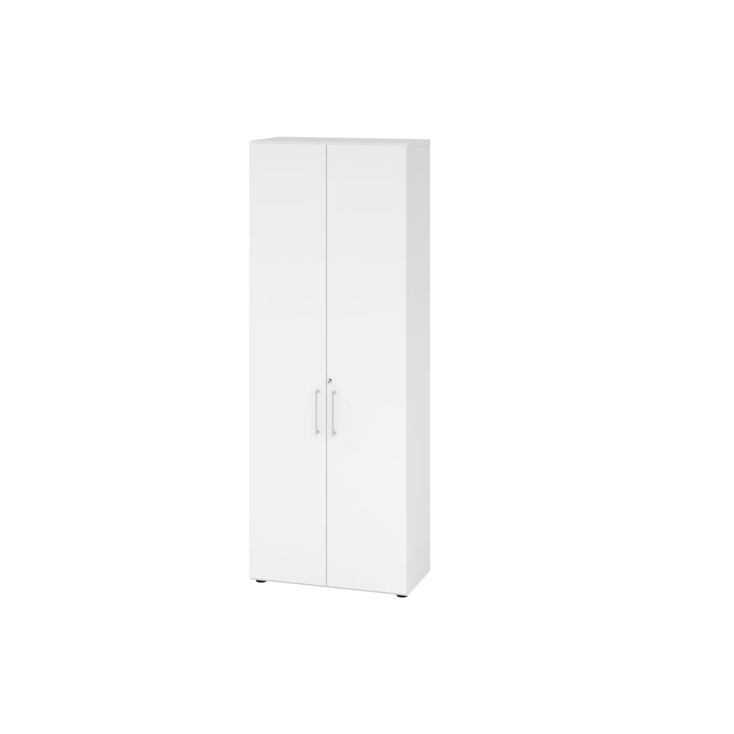 Hammerbacher Flügeltürenschrank V9 Advanced 800 x 2.156 x 417 mm (B x H x T) Spanplatten, folienummantelt Farbe der Front: weiß Farbe des Korpus: weiß