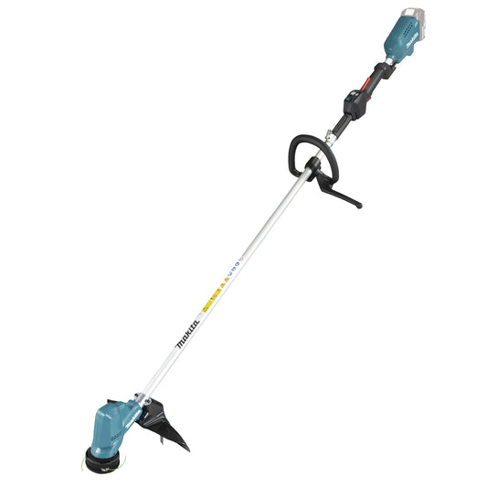 Makita® Rasentrimmer DUR190L 23/25,5/30cm Stufe 1: 3.500, Stufe 2: 5.100, Stufe 3: 6.000 U/Min. Akku inkl. 2-Fadenkopf Tap&Go (2 mm), Sechkantschlüssel, Zubehörbeutel Zubehör erforderlich erforderliches Zubehör: Makita Akku BL 1850B, Akku-Ladegerät DC18RC