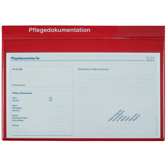 BOI Patienten-Dokumentationsmappe system-line Pflegedokumentation ambulante Dienste DIN A4 Kunststoff rot