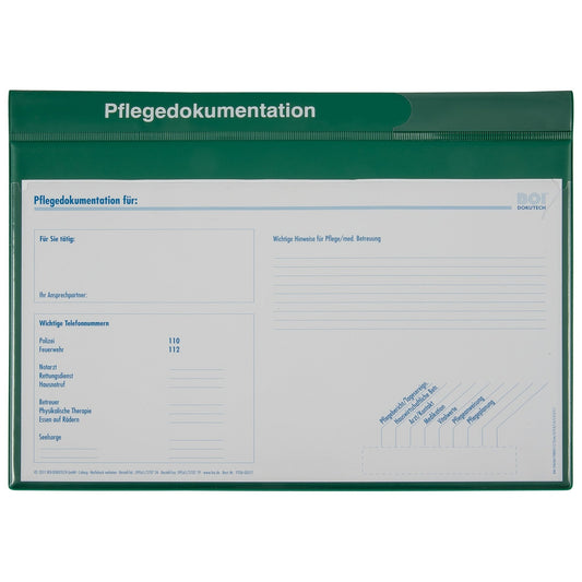 BOI Patienten-Dokumentationsmappe system-line Pflegedokumentation ambulante Dienste DIN A4 Kunststoff grün