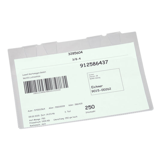 EICHNER Sichttasche DIN A6 quer Hartfolie transparent 10 St./Pack.