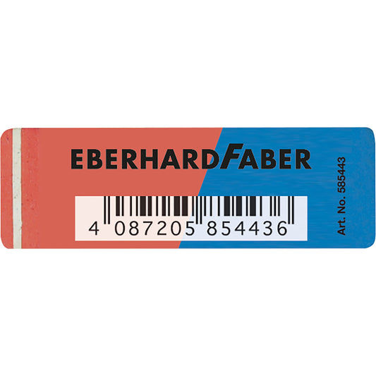 EBERHARD FABER Radierer Bleistifte, Buntstifte, Tinte, Tusche 1,9 x 0,8 x 5 cm (B x H x L) Kautschuk rot/blau