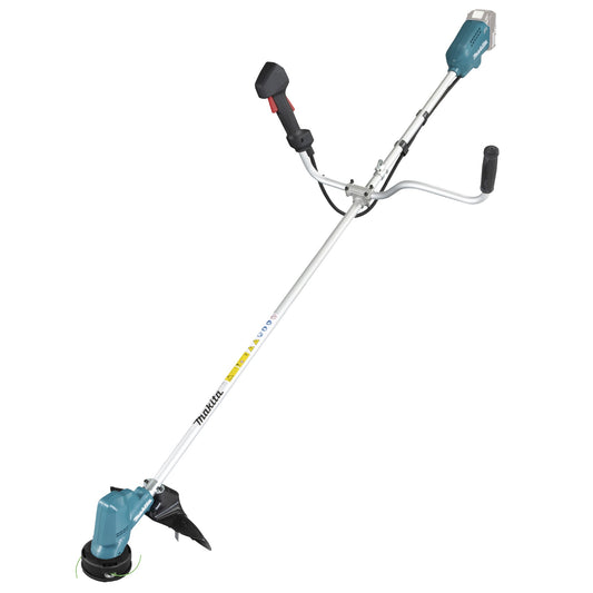 Makita® Rasentrimmer DUR190U 23/25,5/30cm Stufe 1: 3.500, Stufe 2: 5.100, Stufe 3: 6.000 U/Min. Akku inkl. 2-Fadenkopf Tap&Go (2 mm), Sechskantschlüssel, Zubehörbeutel Zubehör erforderlicherforderliches Zubehör: Makita Akku BL 1850B, Akku-Ladegerät DC18RC