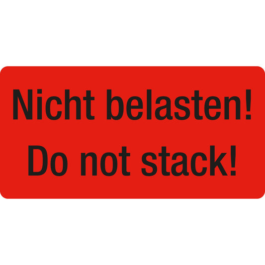 EICHNER Hinweisetikett 100 x 50 mm (B x H) rot 250 Etik./Rl.