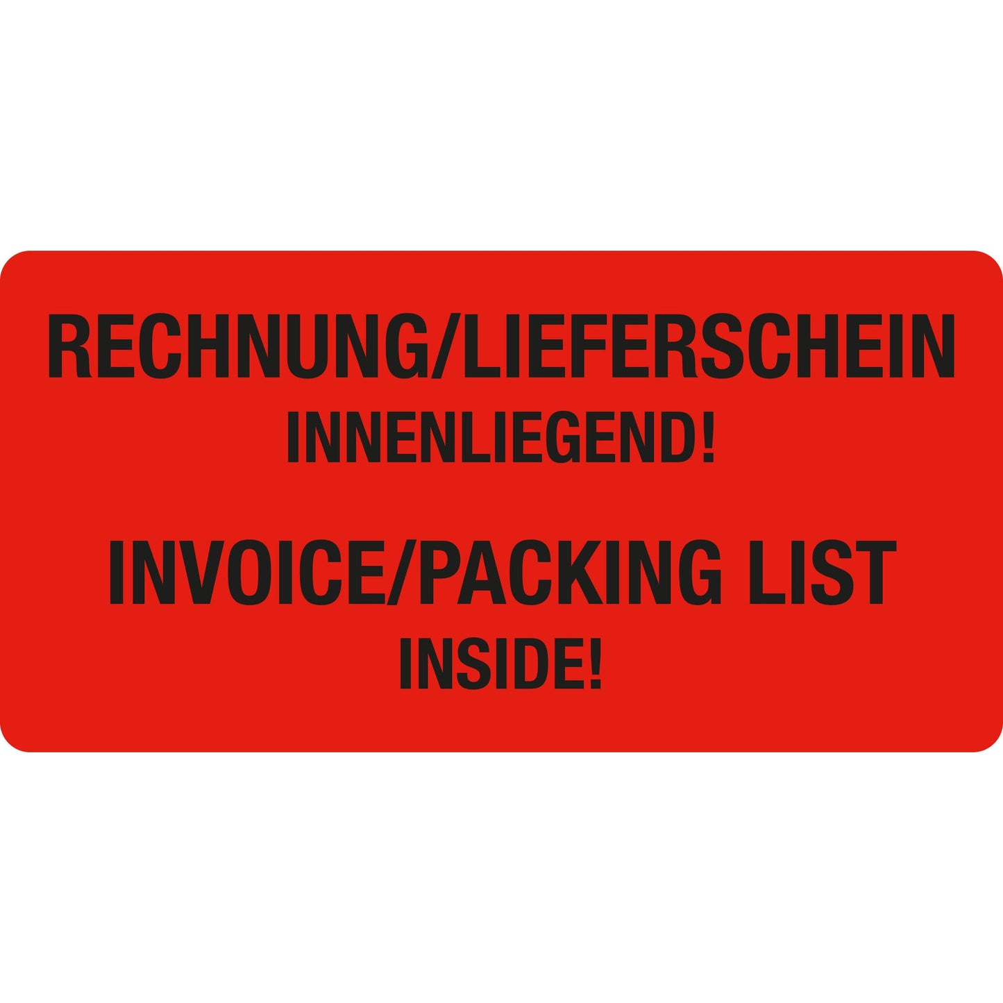 EICHNER Hinweisetikett 100 x 50 mm (B x H) rot 250 Etik./Rl.