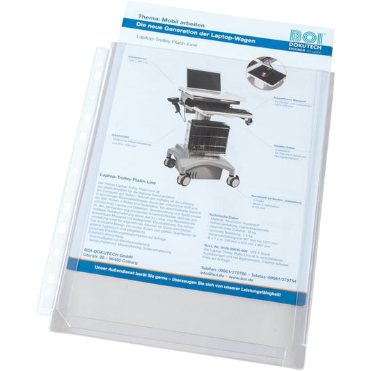 EICHNER Prospekthülle DIN A4 180µm oben offen PVC transparent 10 St./Pack.