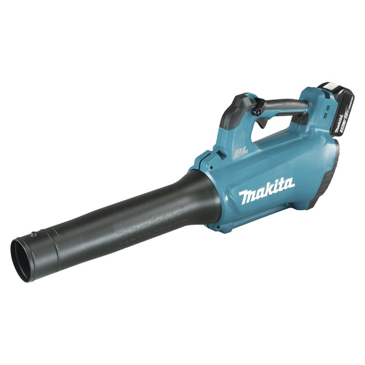 Makita® Laubbläser DUB184 52,1m/s Akku mit Akkupack kein Zubehör erforderlich 18V inkl. Schnelllaegerät DC18RC, Schultergurt, Gebläsestutzen, Akku BL1830B, Blasrohr Endstück rund, Flachdüse gebogen, Rohradapter 80-72, Sechskantstiftschlüssel (4 mm) 2,3kg