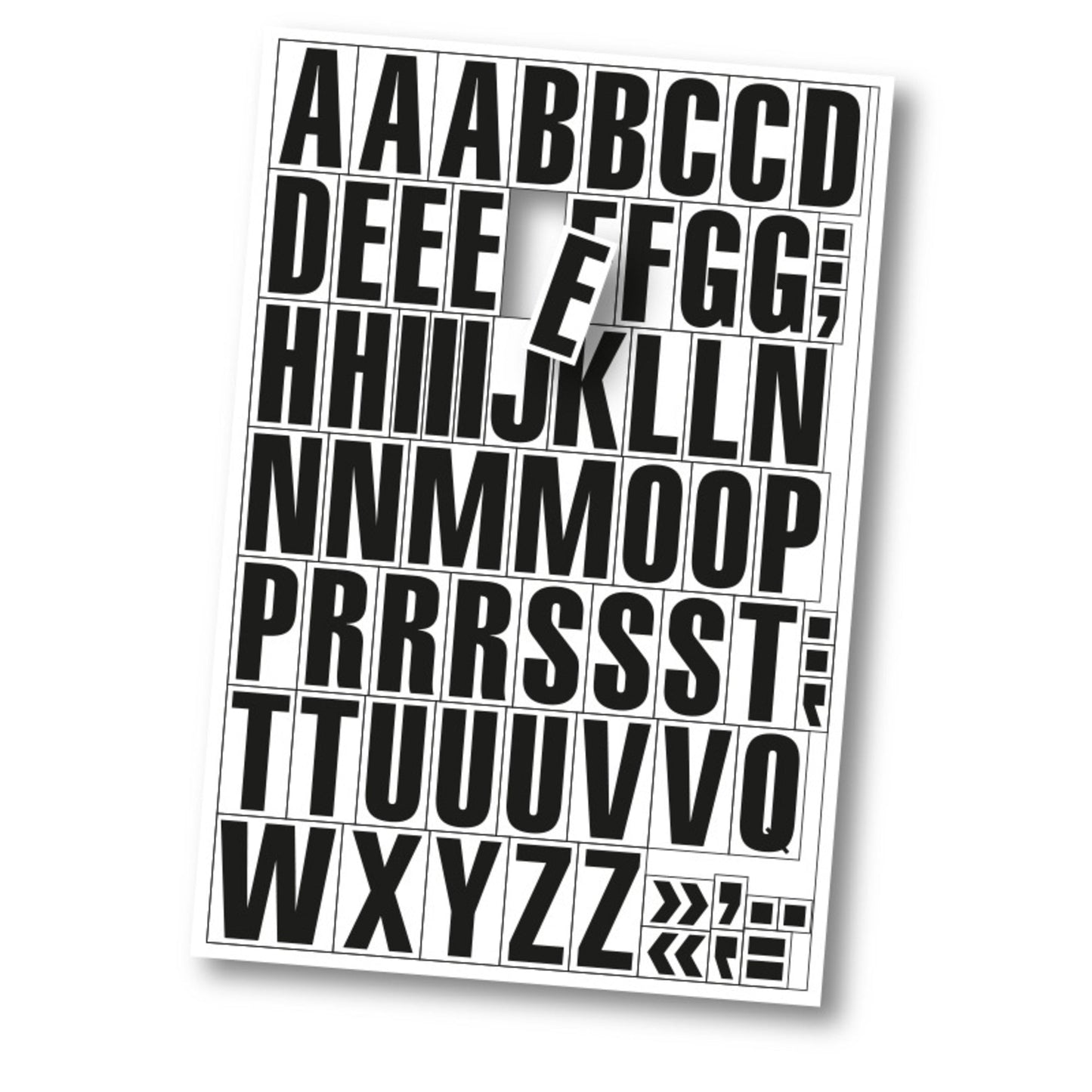 EICHNER Magnetziffern & -Buchstaben Buchstaben: A-Z 68 Zeichen Folie Farbe: weiß Farbe des Aufdrucks: schwarz