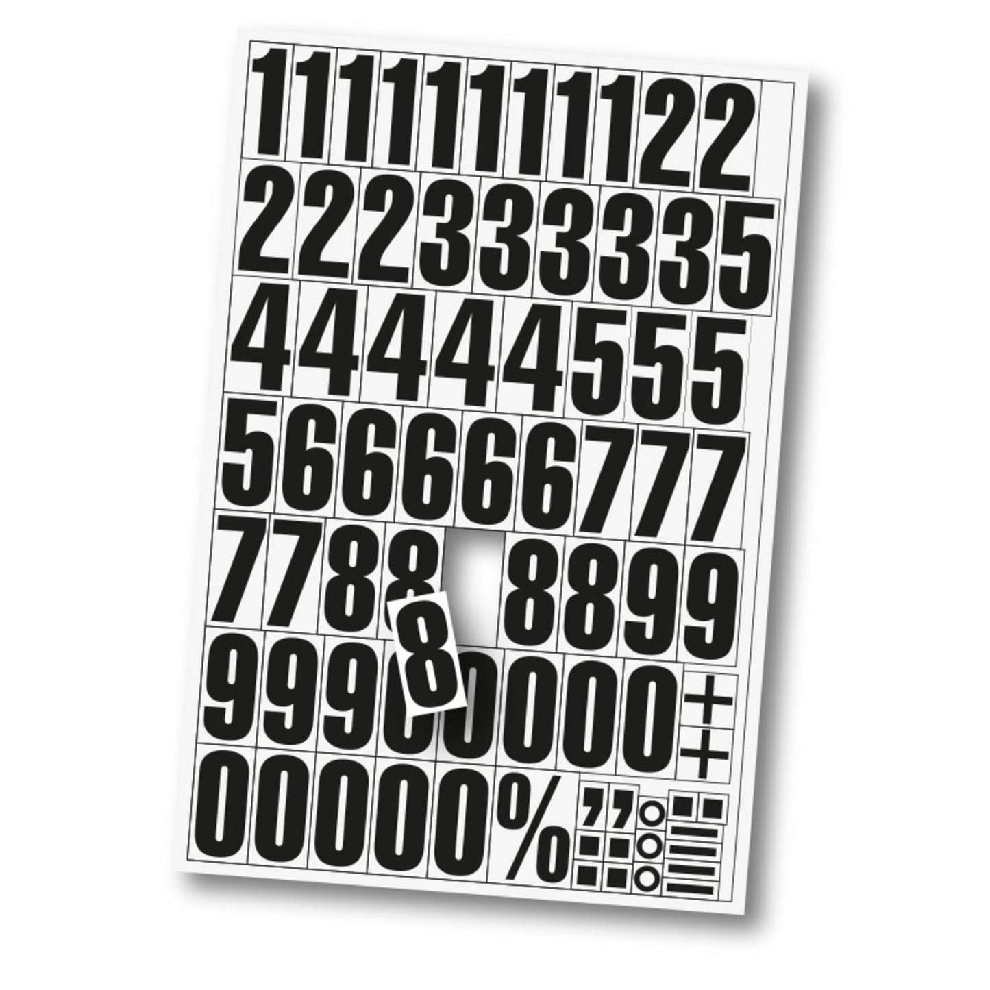 EICHNER Magnetziffern & -Buchstaben Ziffern: 0-9 77 Zeichen Folie Farbe: weiß Farbe des Aufdrucks: schwarz