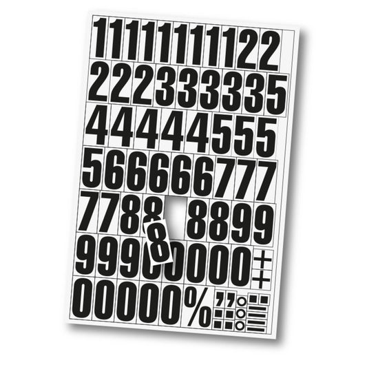 EICHNER Magnetziffern & -Buchstaben Ziffern: 0-9 77 Zeichen Folie Farbe: weiß Farbe des Aufdrucks: schwarz