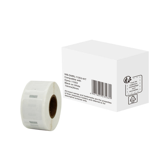 Vielzwecketikett DYMO LabelWriter 300 Serie, -400 Serie, -450 Serie, -Wireless, -550 Serie, LW 4XL, LW 5XL 13 x 25 mm (B x H) weiß 1.000 Etik./Rl.