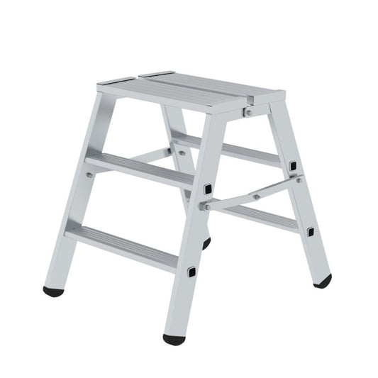 MUNK Trittleiter 79 x 59 cm (B x T) 150kg Aluminium alu 2 x 3 Stufen