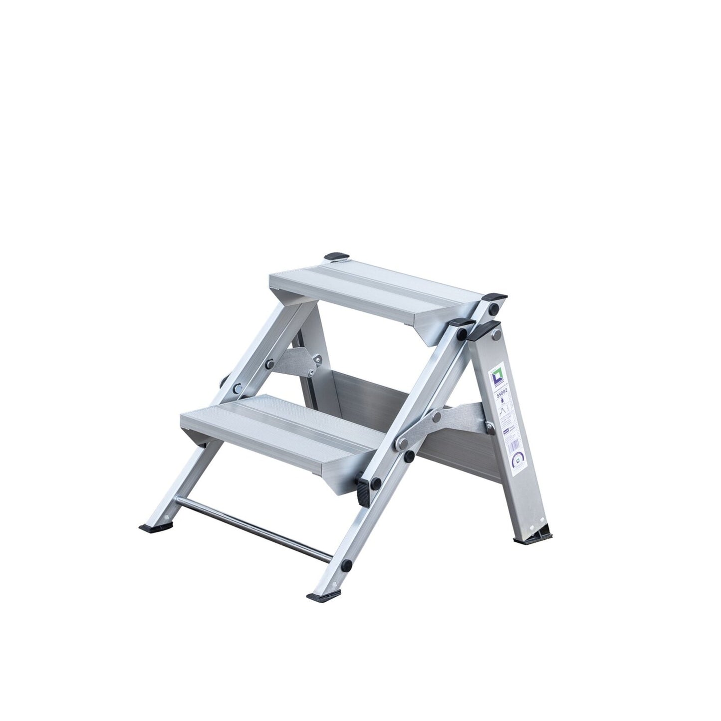 MUNK Trittleiter 55 x 54 cm (B x T) 150kg Aluminium alu 2 Stufen