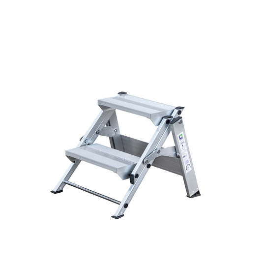 MUNK Trittleiter 55 x 54 cm (B x T) 150kg Aluminium alu 2 Stufen