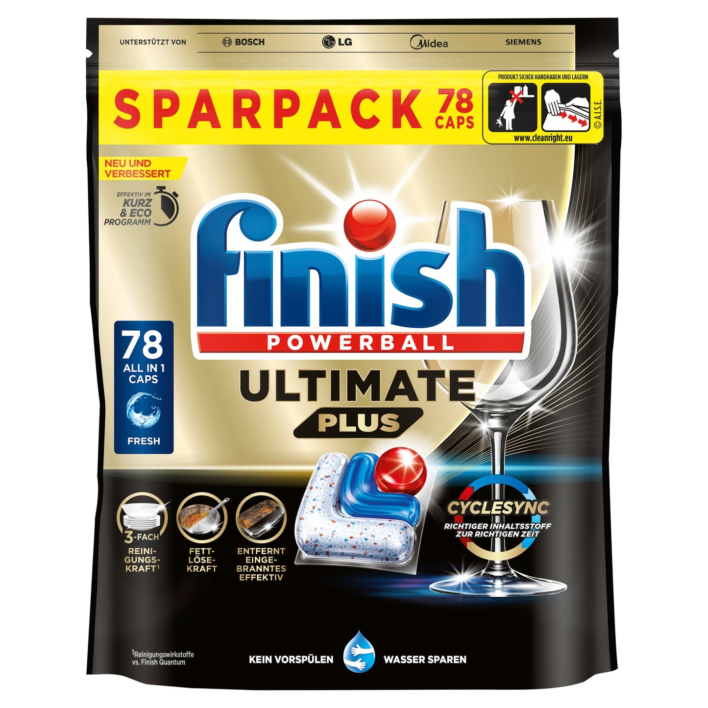 FINISH Spülmaschinentabs Ultimate Plus Fresh 78 St./Pack.