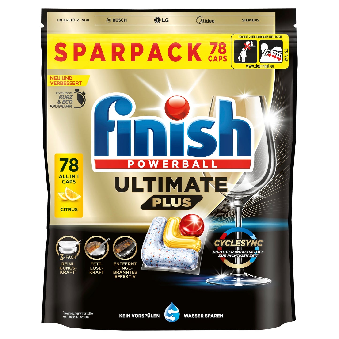 FINISH Spülmaschinentabs Ultimate Plus Citrus 78 St./Pack.